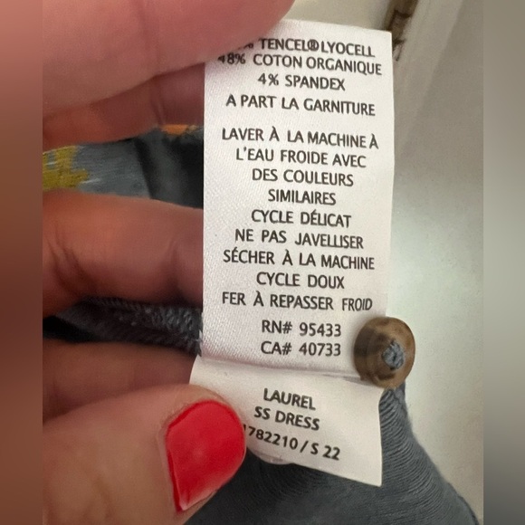 Toad&Co Blue Floral Midi Dress size 1X (M100) - Picture 7 of 12